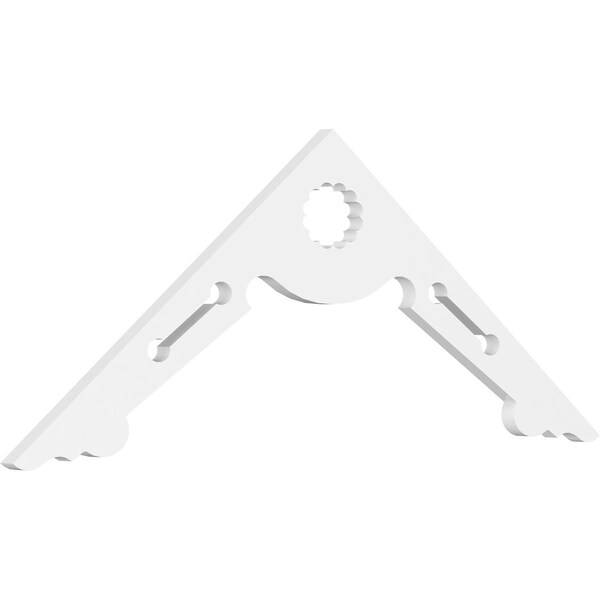 Ekena Millwork Pitch Cena Architectural Grade PVC Gable Pediment, 48"W x 18"H x 1"P (9/12) GPP048X018X100CEN - main